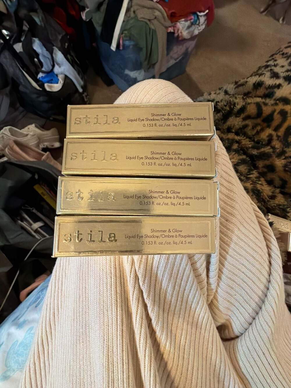 Stila Shimmer & Glow Liquid Eye Shadow Set of 4 (Twig, Kitten, Grace, Pigalle)